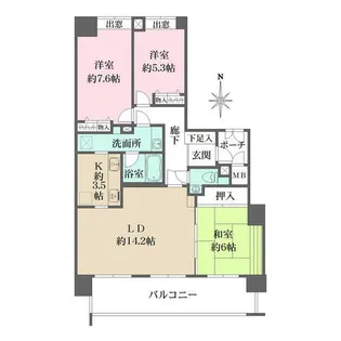 藤和須磨離宮ホームズ【706号室】の間取り