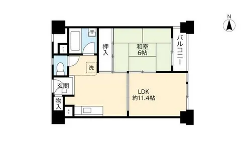 UR千島【0041004号室】の間取り