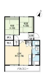 UR釈尊寺第二【0370604号室】の間取り
