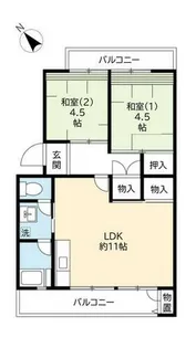 UR釈尊寺第二【0200403号室】の間取り