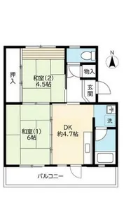 UR新多聞【4020406号室】の間取り