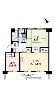 UR洛西新林北【0060405号室】の間取り