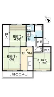 UR落合【3310102号室】の間取り