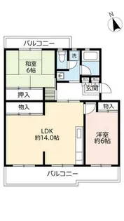 UR真美ヶ丘6丁目【0020403号室】の間取り