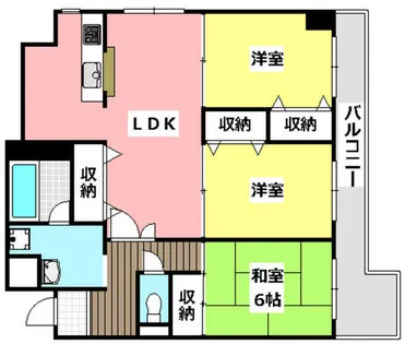 サンシャイン南茨木【4階】の間取り