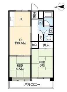 UR尾上【0010203号室】の間取り