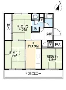 UR光明台【0290304号室】の間取り