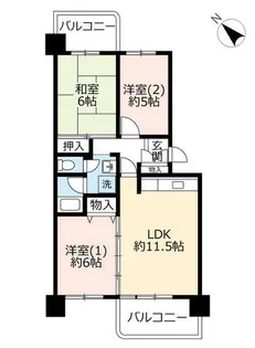 UR泉北鴨谷台3丁【0060321号室】の間取り