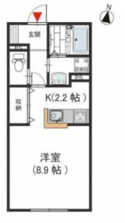 クロワール・シャマン【1階】の間取り