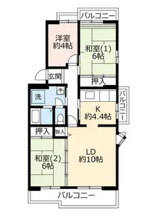 UR金剛【3520506号室】の間取り