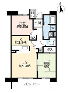URアーバンラフレ星ヶ丘【0110606号室】の間取り