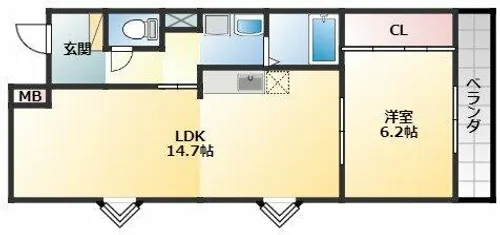 ロイヤルアネックス【8階】の間取り