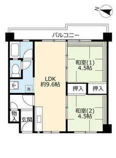 UR中宮第三【0530504号室】の間取り