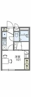 レオパレスブルーム【1階】の間取り