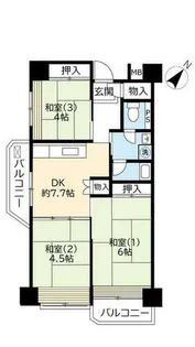 UR武庫川【0041020号室】の間取り