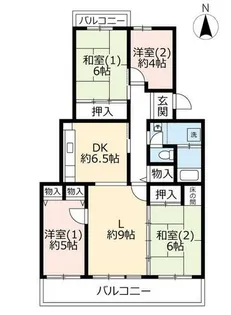 URオークタウン東茨木【0070404号室】の間取り