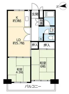 UR玉串元町【0000821号室】の間取り