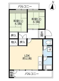UR釈尊寺第二【0240406号室】の間取り