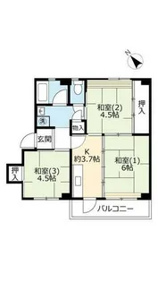 UR明石舞子【A270501号室】の間取り