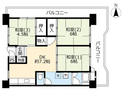 UR名谷駅前【4400401号室】の間取り