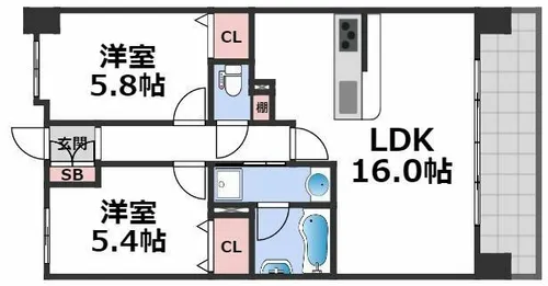 トレス・アコルデ【11階】の間取り