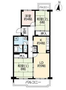 URグリーンタウン槇島【0070123号室】の間取り