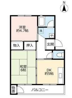 UR男山【D130202号室】の間取り