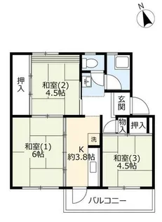 UR多聞台【C200202号室】の間取り