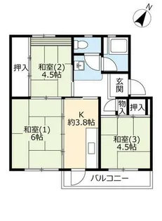 UR有野【A110502号室】の間取り