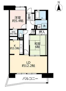 UR西宮マリナパークシティ丘のある街【0080204号室】の間取り