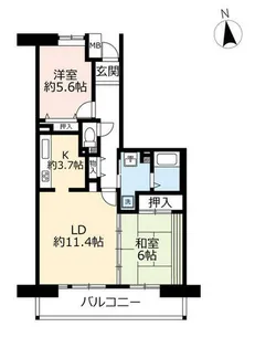 URルゼフィール立花【0010607号室】の間取り