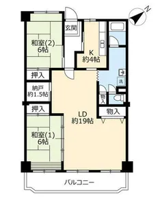URリバーサイドともぶち第二【0120411号室】の間取り