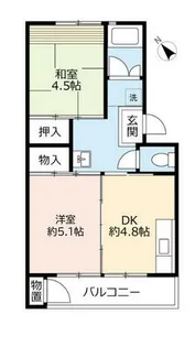 UR新多聞【1740506号室】の間取り
