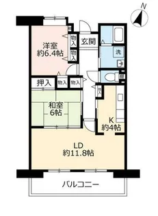 UR茨木三島丘イースト【0051006号室】の間取り