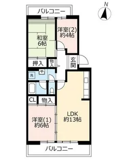 UR洛西福西公園【0130105号室】の間取り
