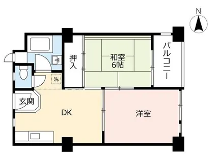 UR山科【0001016号室】の間取り