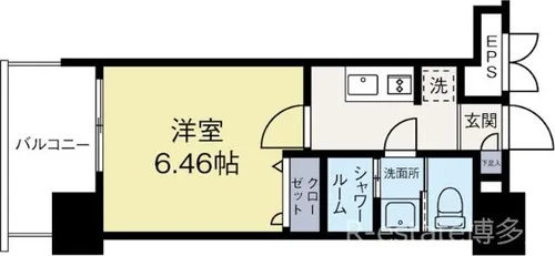 福岡県福岡市中央区春吉1丁目【マンション】の間取り