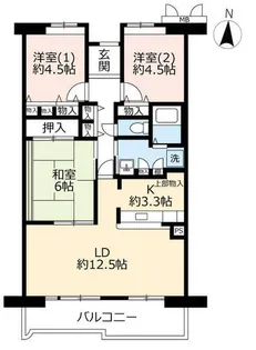 URアルビス伊丹千僧【0110306号室】の間取り