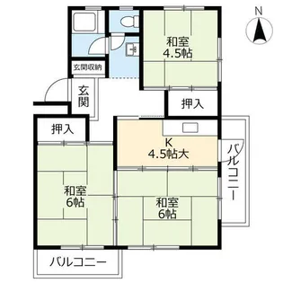UR徳力【1210401号室】の間取り