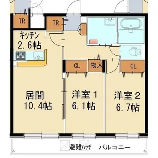 ロワシー ヴィラージュ【4階】の間取り