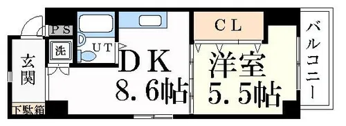ファーストイン英賀保駅前【5階】の間取り
