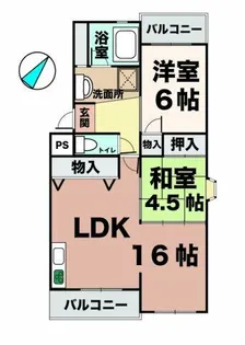 クリスタル明舞【4階】の間取り