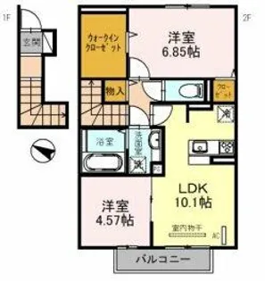 パークハイム七番館【2階】の間取り