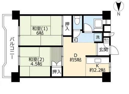 UR名谷【0010802号室】の間取り