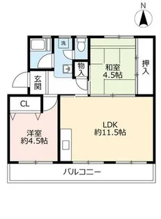 UR桃山南【0400405号室】の間取り