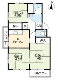 UR中宮第三【0230402号室】の間取り