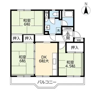 UR志徳【0290202号室】の間取り