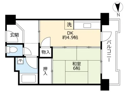 UR花山東【0250706号室】の間取り