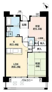 UR浜甲子園なぎさ街【0270708号室】の間取り