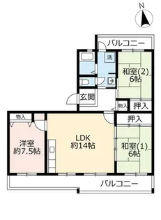 UR奈良青山【0140303号室】の間取り